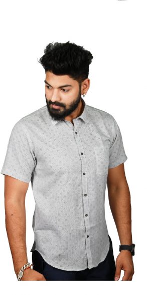 White Color Mens Half Sleeves Shirt 