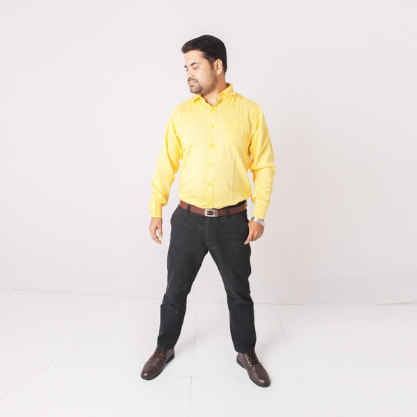 khadi-shirt-yellow-color-full-sleeves-front