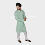 pista-handwoven-muslin-khadi-long-kurta-side