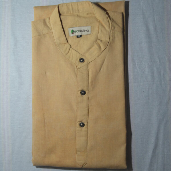 100% Pure Cotton kurta golden-yellow